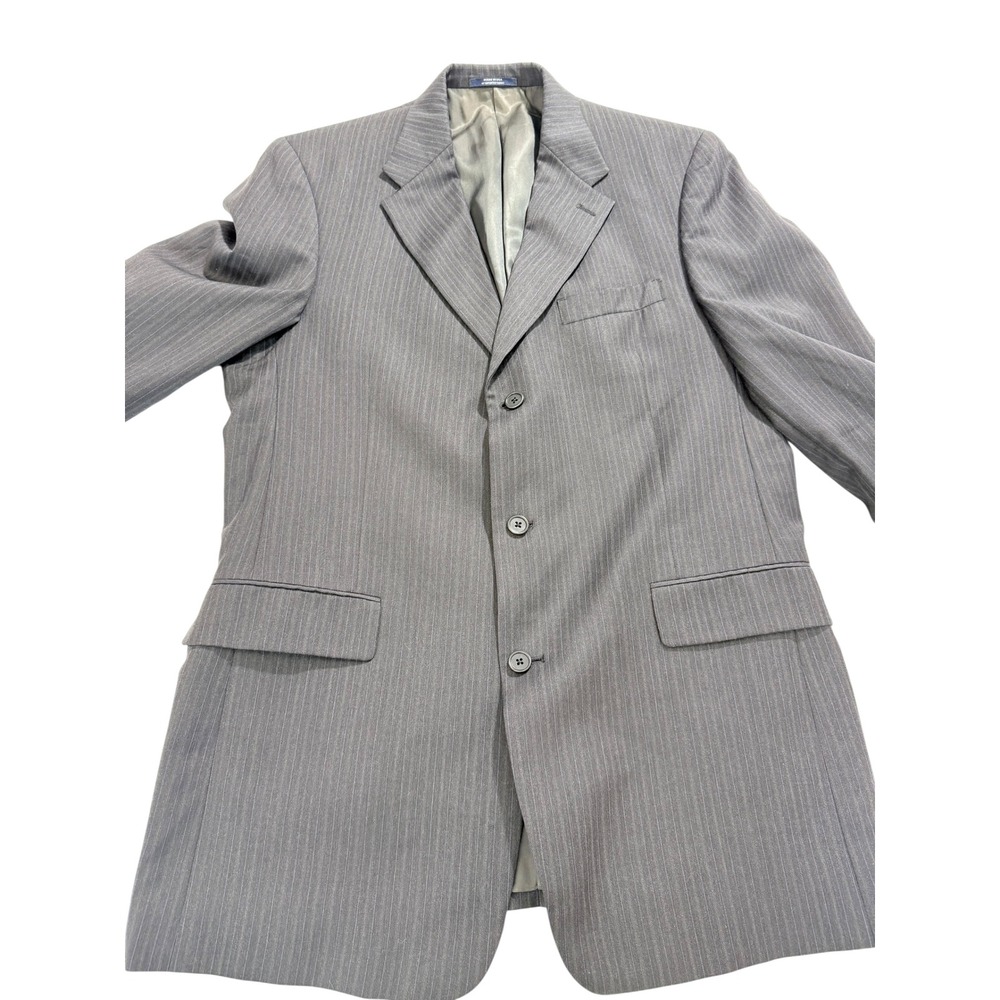Ted Baker London Nordstrom‎ Men's Gray Pinstripe 3 Button Blazer Coat Size 44L